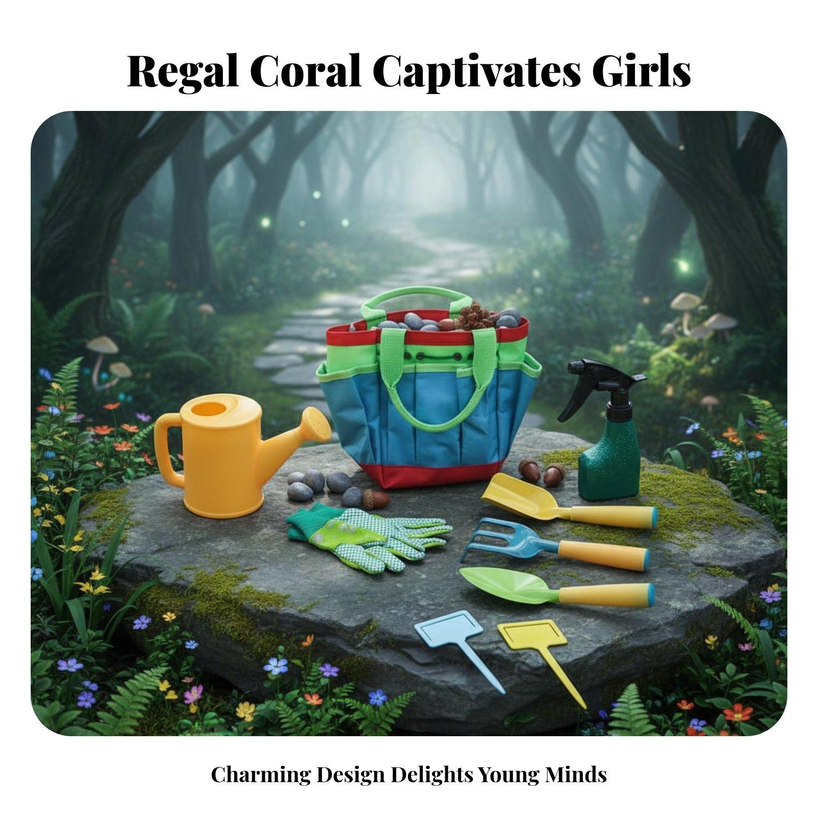 Gardening Tools Girls - 10 Parça Çocuk Bahçe Alet Seti