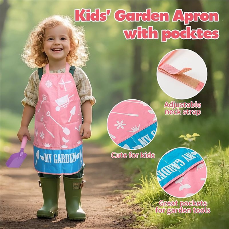 Gardening Tools Pink - Superior-Kids Pembe Bahçe Aletleri Seti Metal