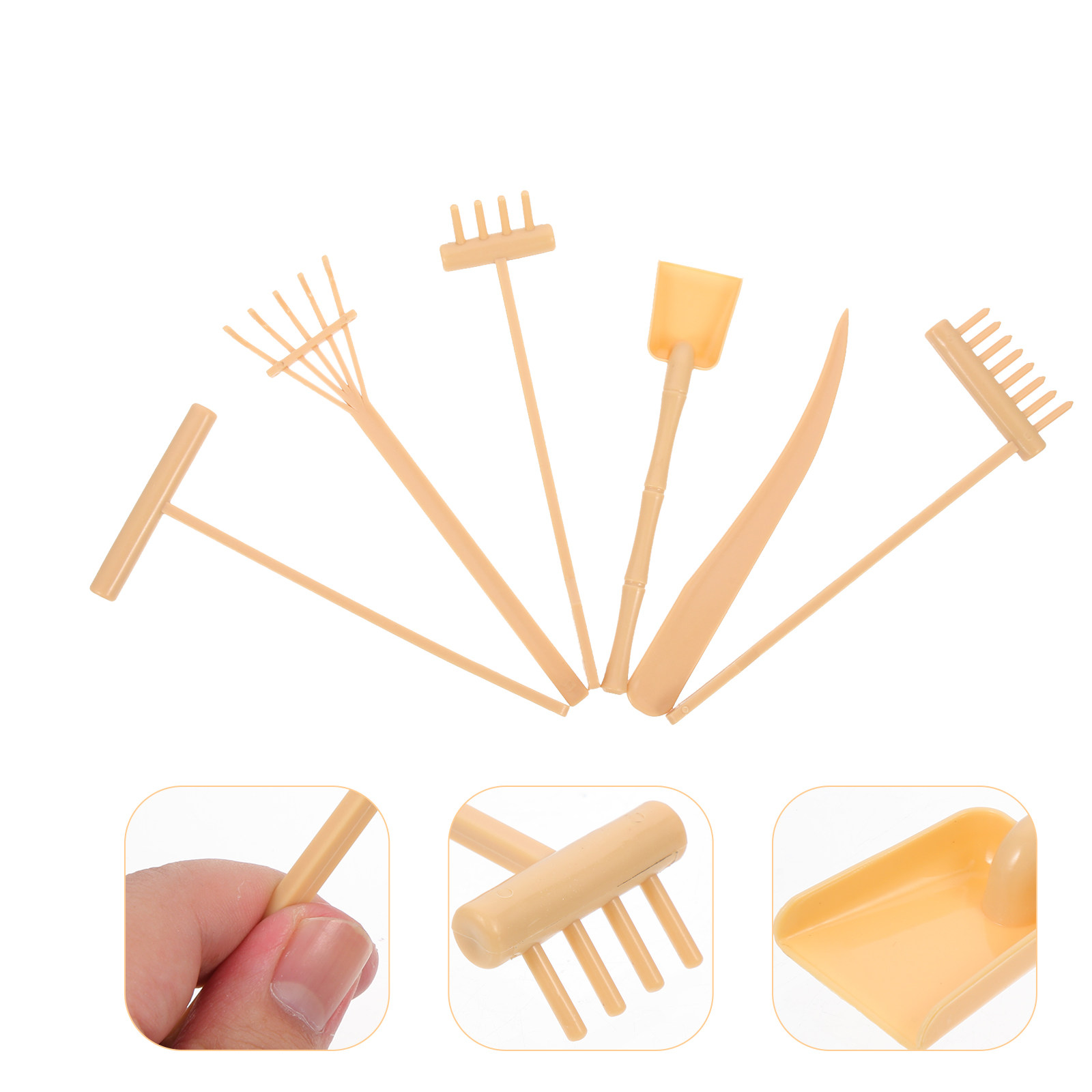 Zen Gardening Tools - 6 Parça Zen Bahçesi Tırmık Seti