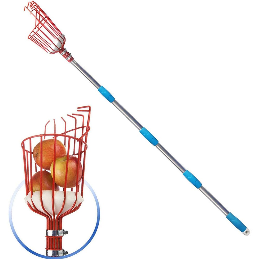 Gardening Tools Hand - 260cm Meyve Toplayıcı, Ayarlanabilir Derinlikli Sepet,