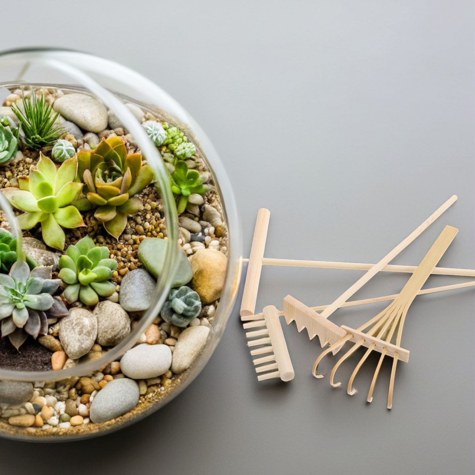 4 Parça Bambu Zen Kum Bahçesi  - Zen Gardening Tools incelemesi ve fiyatı