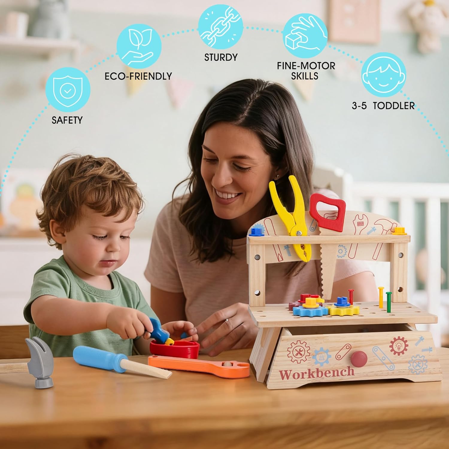 Çocuklar için Ahşap Alet Tezga - Gardening Tools Girls incelemesi ve fiyatı