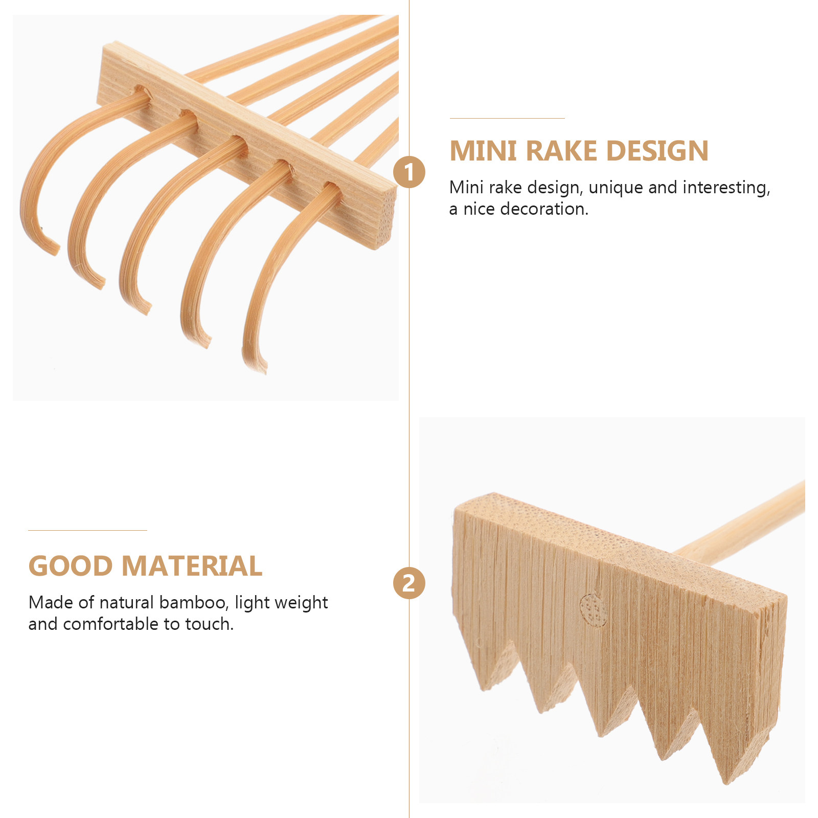 3 Parça Mini Bambu Tırmık Seti - Zen Gardening Tools incelemesi ve fiyatı