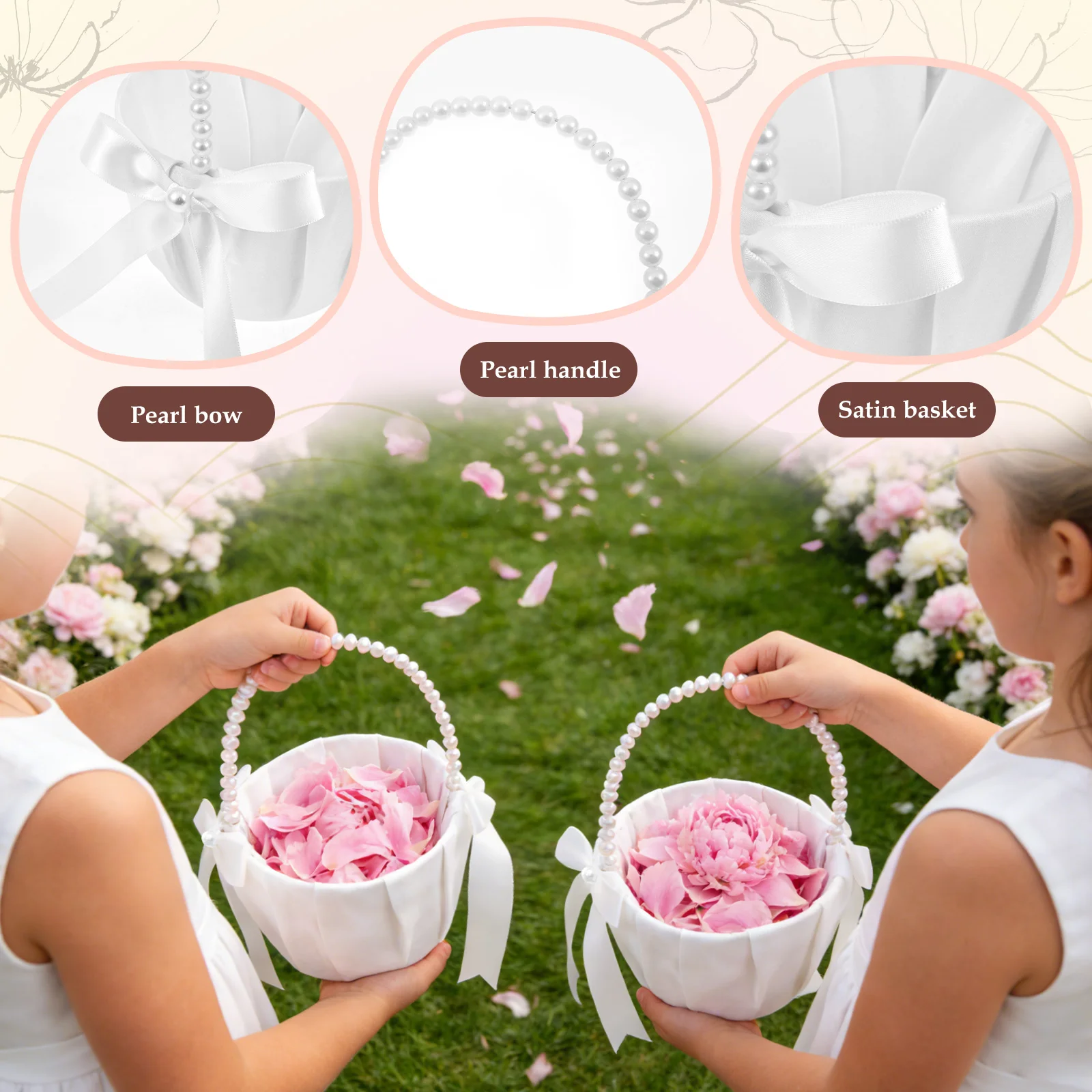 2 adet düğün çiçek kız sepeti  - Gardening Tools Girls incelemesi ve fiyatı